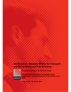 AA Research: Standard Metrics for Transport and Driver Safety and