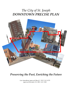 The City of St. Joseph DOWNTOWN PRECISE PLAN