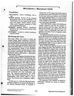 McCulloch v. Maryland (1819)