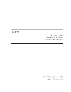 FEFF9.6 - The FEFF Project