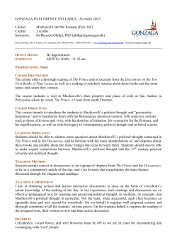 Machiavelli and the Romans