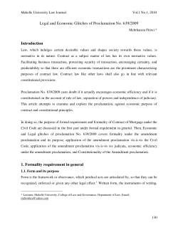 Legal and Economic Glitches of Proclamation No. 639/2009