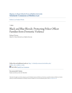 Protecting Police Officer Families from Domestic Violence
