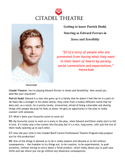 Getting to know Patrick Dodd, who plays Edward Ferrars.