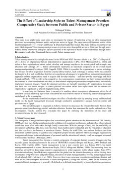 The Effect of Leadership Style on Talent Management Practices