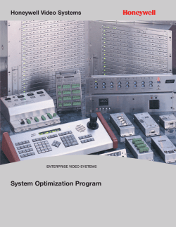 System Optimization Program - Honeywell Integrated Security