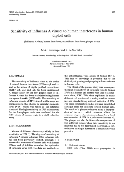 Sensitivity of influenza a viruses to human interferons in human