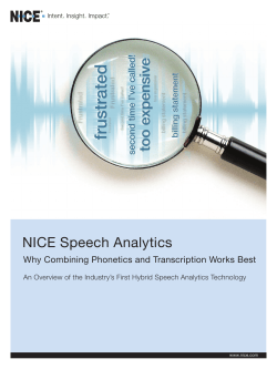 NICE Speech Analytics