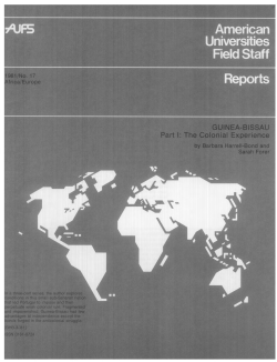 Guinea-Bissau - Part 1: The Colonial Experience