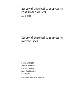 Chemical substances in toothbrushes