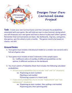 Design Your Own Carnival Game Project