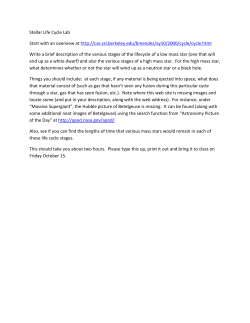 Stellar Life Cycle