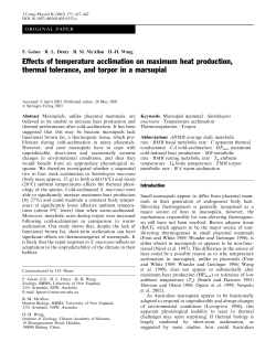 Effects of temperature acclimation on maximum heat
