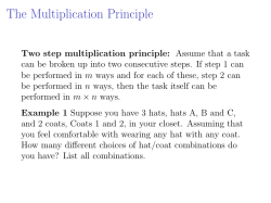 The Multiplication Principle