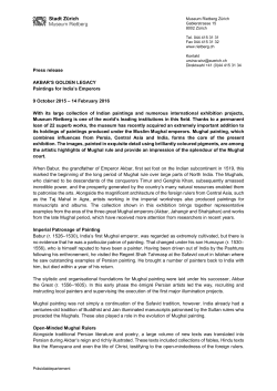 Press release AKBAR`S GOLDEN LEGACY