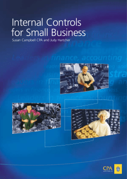 Internal Controls for Small Business by Susan Campbell CPA and