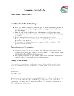 mla citation - Villanova University