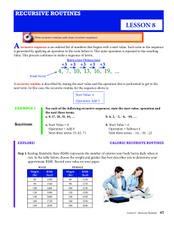 , , , , , , LESSON 8