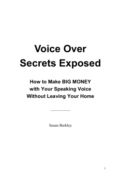 How To Make BIG MONEY With Your Speaking Voice(without