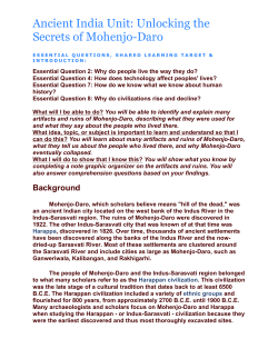 Ancient India Unit: Unlocking the Secrets of Mohenjo-Daro