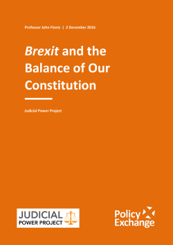 Brexit and the Balance of Our Constitution