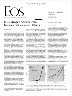 US nitrogen science plan focuses collaborative efforts