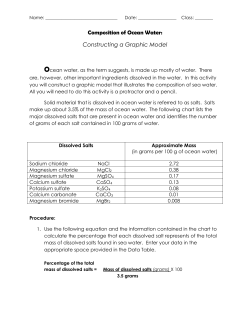 Composition of Ocean Water: Constructing a Graphic Model