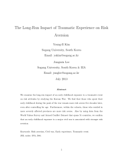 The Long-Run Impact of Traumatic Experience on Risk Aversion