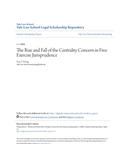 The Rise and Fall of the Centrality Concern in Free Exercise