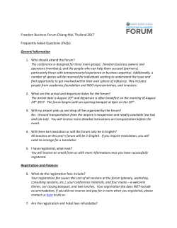 Freedom Business Forum Chiang Mai, Thailand 2017 Frequently