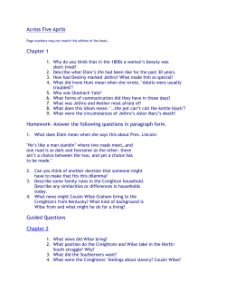 Across Five Aprils Chapter 1 Homework