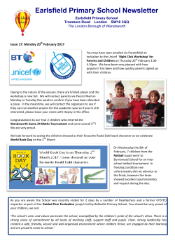 Issue 17 - Earlsfield Primary School