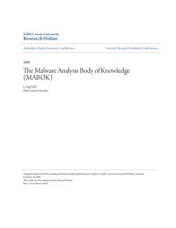 The Malware Analysis Body of Knowledge (MABOK)