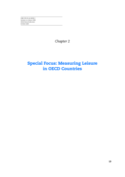 Special Focus: Measuring Leisure in OECD Countries