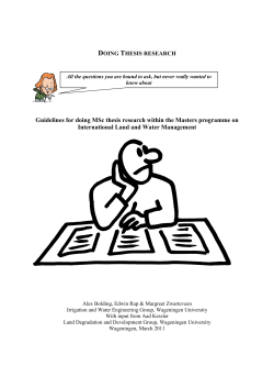 Doing Thesis Research