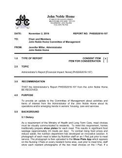 Administrator`s Report [Financial Impact: None