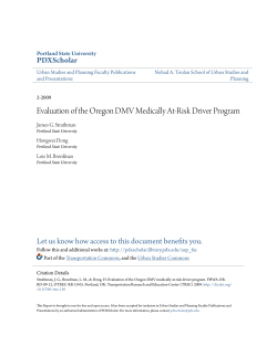 Evaluation of the Oregon DMV Medically At
