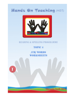 Topic 4 /ch/ words worksheets