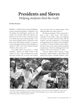 Presidents and Slaves - Zinn Education Project
