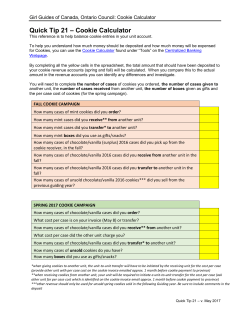 Quick Tip 21 &ndash; Cookie Calculator
