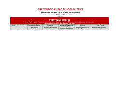 10th Grade ELA - Greenwood Public School District