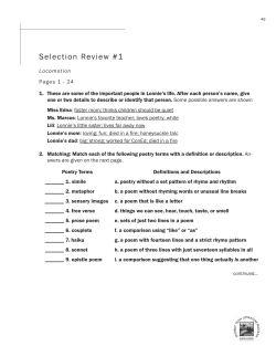 Selection Review #1