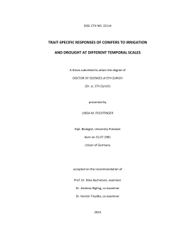 trait-specific responses of conifers to irrigation - ETH E