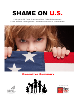 shame on us - Children`s Advocacy Institute