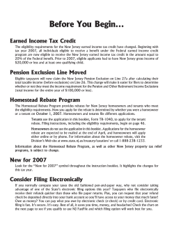 NJ-1040 Instructions for 2007