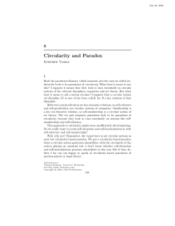 Circularity and Paradox