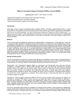 Effects of Persistent Organic Pollutants (POPs) in Arctic Wildlife EMV