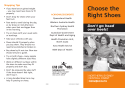 Choose the Right Shoes Brochure - Central Coast Health Promotion
