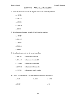 LESSON 5 - PRACTICE PROBLEMS