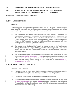 Connecticut Lottery Corporation, the Maine